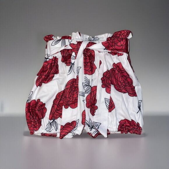 Unbranded Baby Girl White Bloomers And Headband Red Flowers Size 3-6 Months - Picture 2 of 6